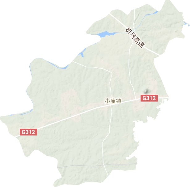 小庙镇地形地图