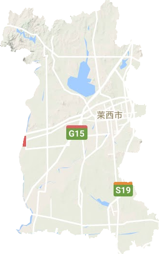 莱西市地形地图