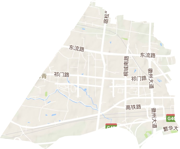 常青街道地形地图