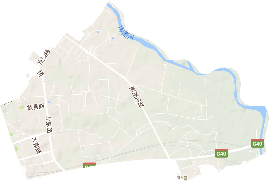淝河镇地形地图