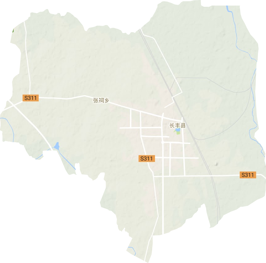 水湖镇地形地图