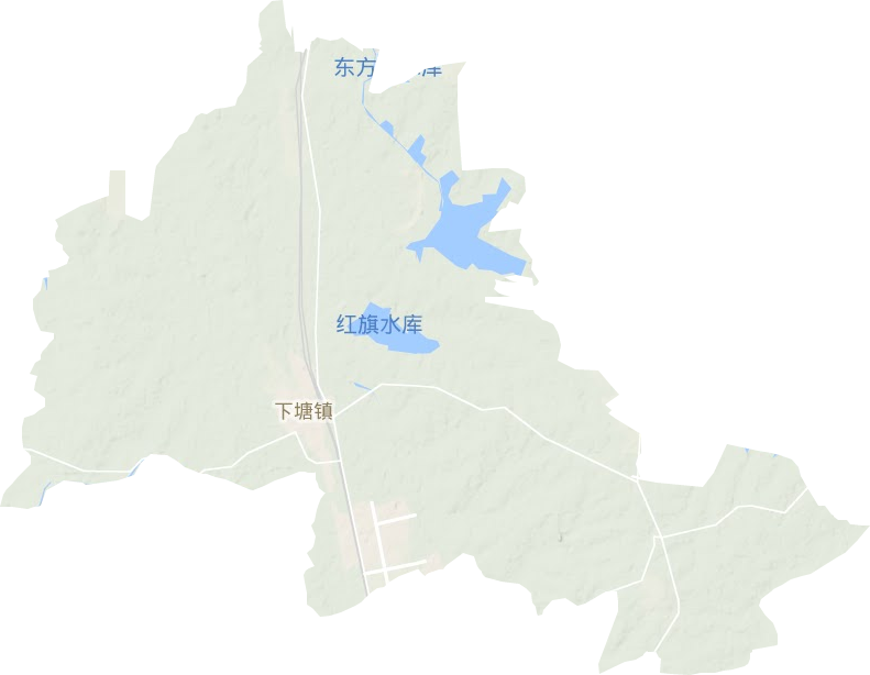 下塘镇地形地图
