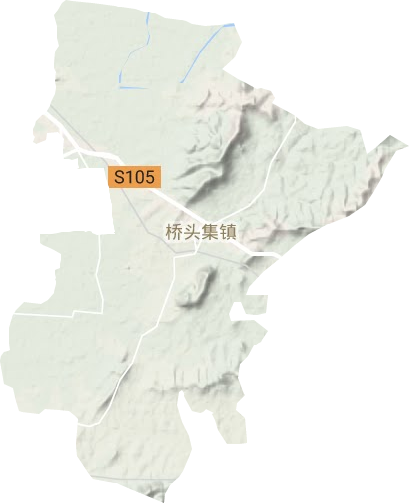 桥头集镇地形地图
