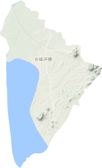 长临河镇地形地图