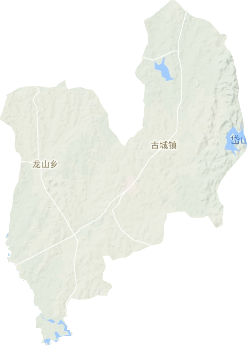 古城镇地形地图