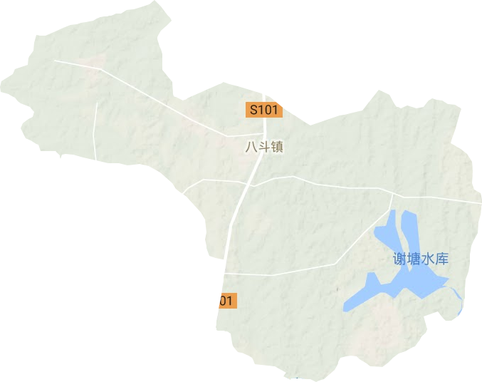 八斗镇地形地图