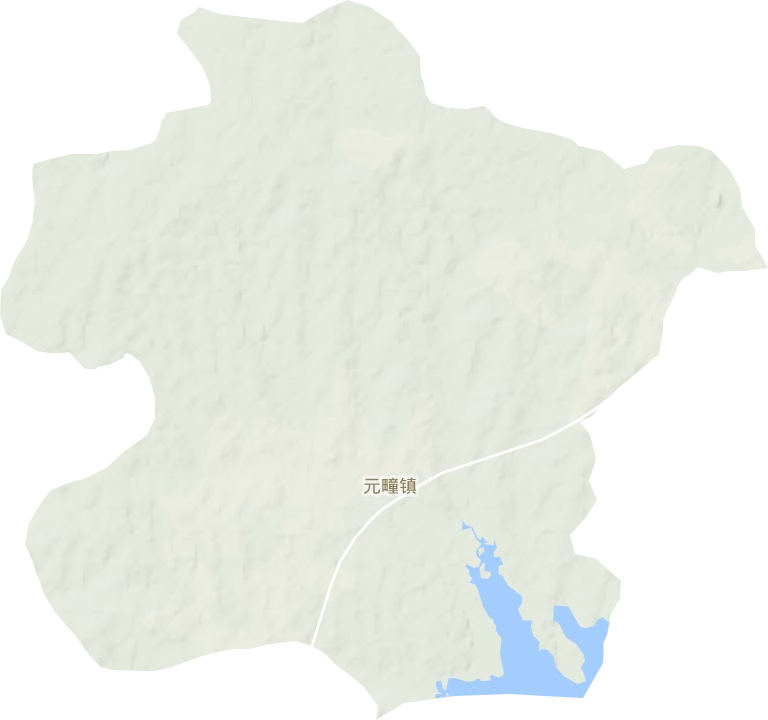 元疃镇地形地图