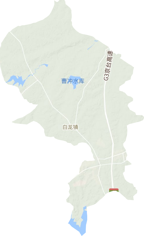 白龙镇地形地图