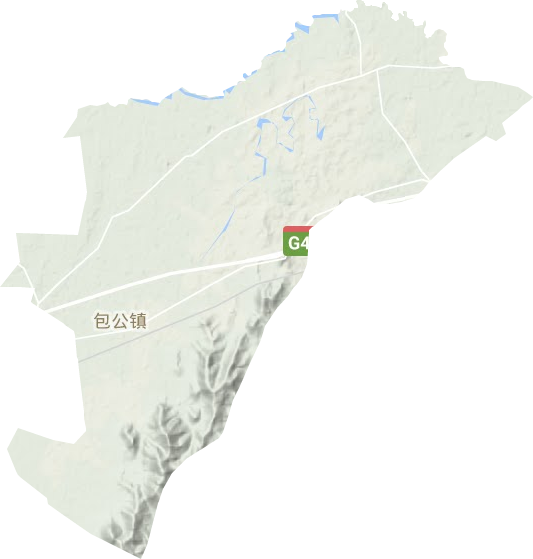 包公镇地形地图
