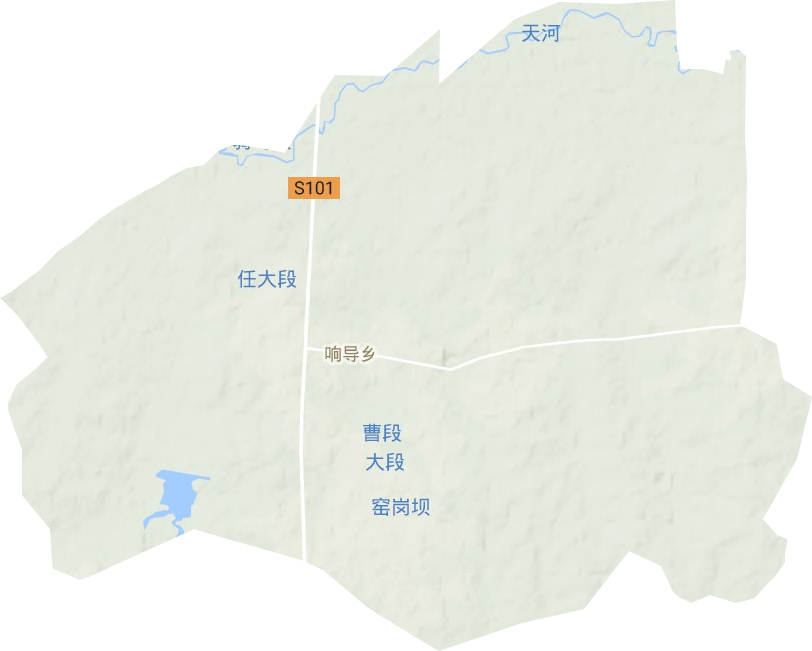 响导乡地形地图