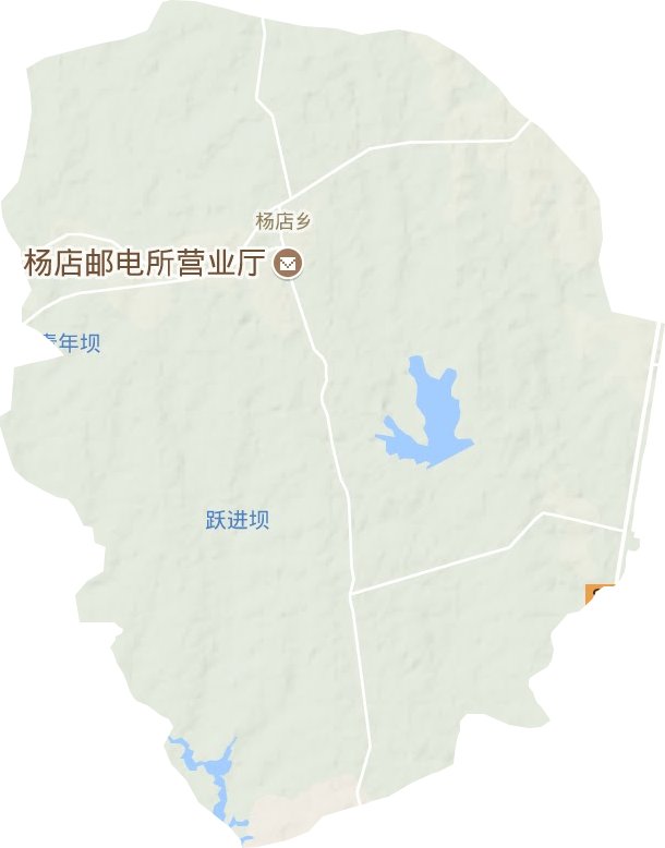 杨店乡地形地图