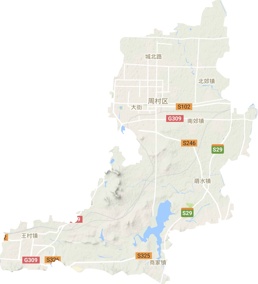 周村区地形地图