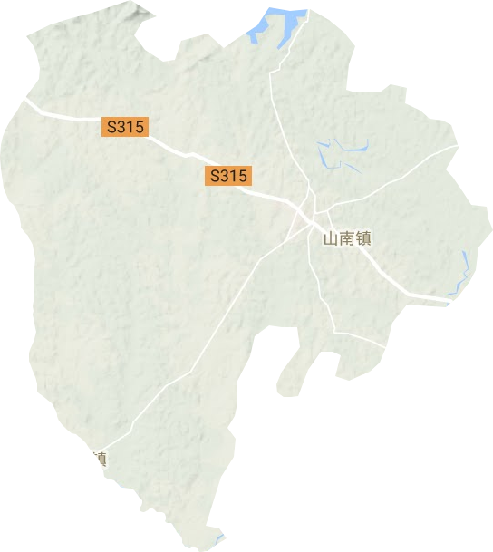 山南镇地形地图
