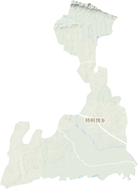 柿树岗乡地形地图