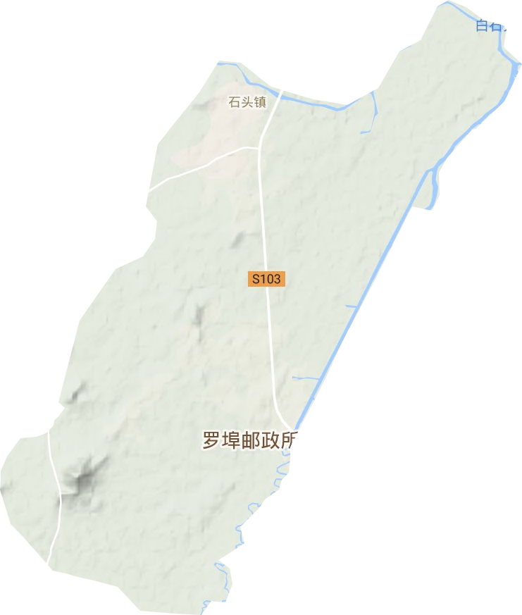 石头镇地形地图