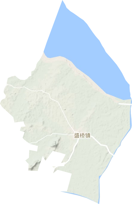 盛桥镇地形地图