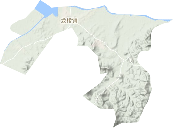 龙桥镇地形地图