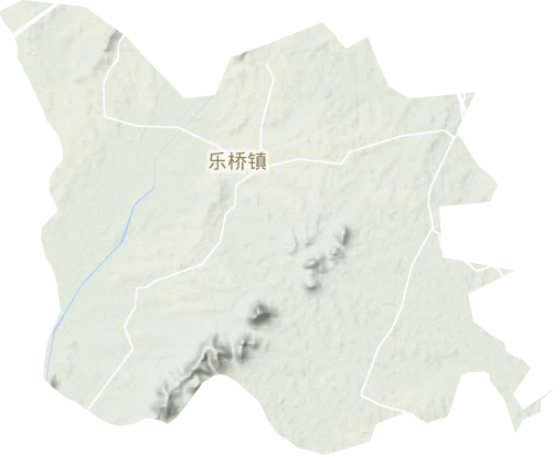 乐桥镇地形地图