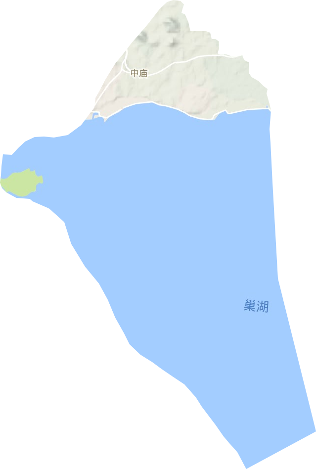 中庙街道地形地图
