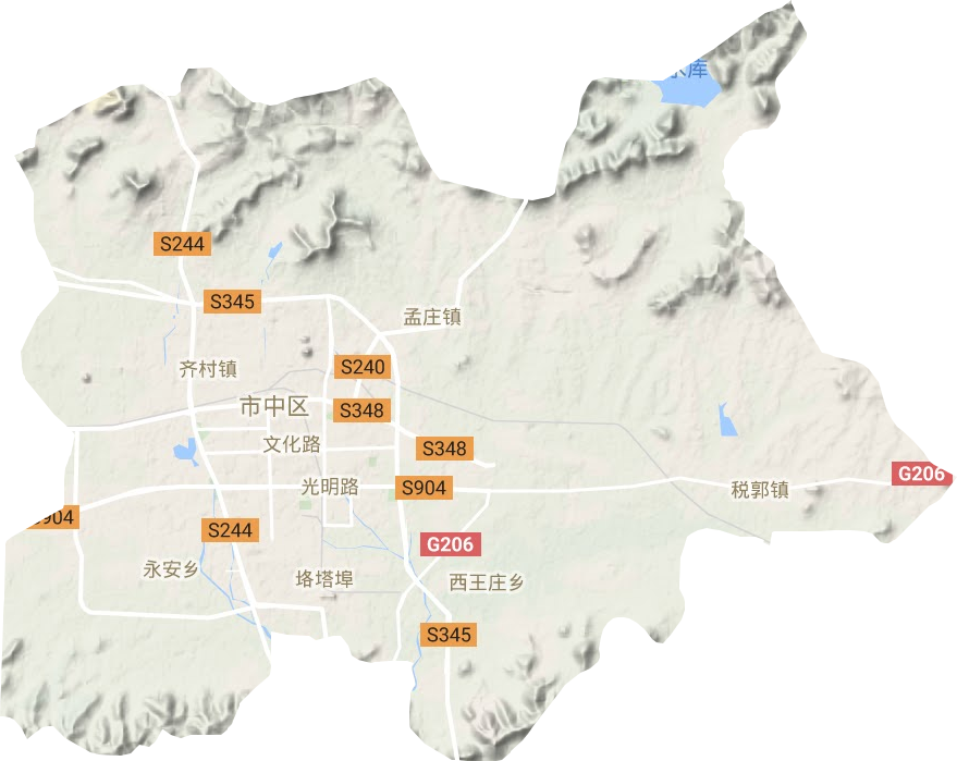 市中区地形地图
