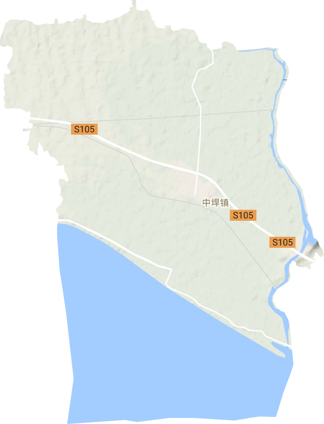 中垾镇地形地图