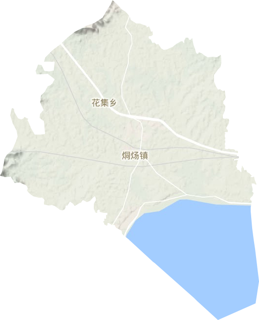 烔炀镇地形地图