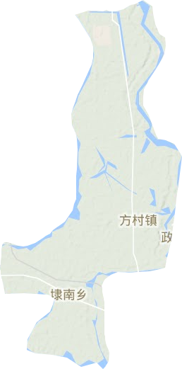 方村街道地形地图