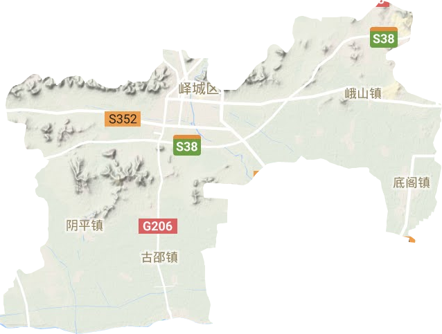 峄城区地形地图