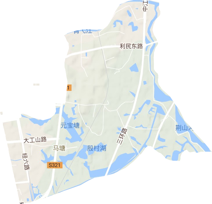 马塘街道地形地图