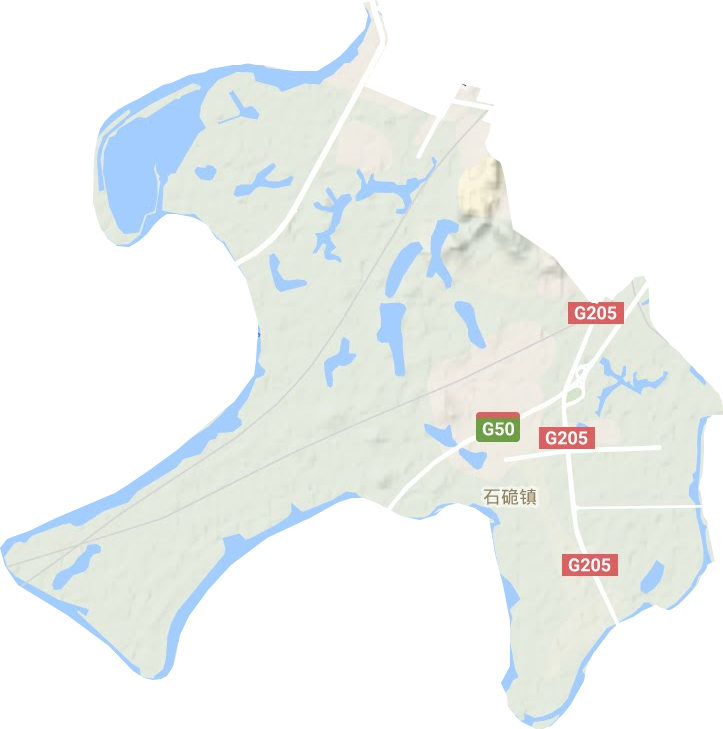 白马街道地形地图