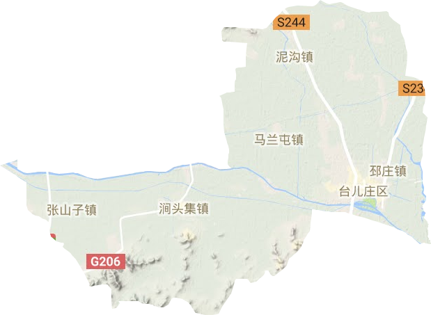 台儿庄区地形地图