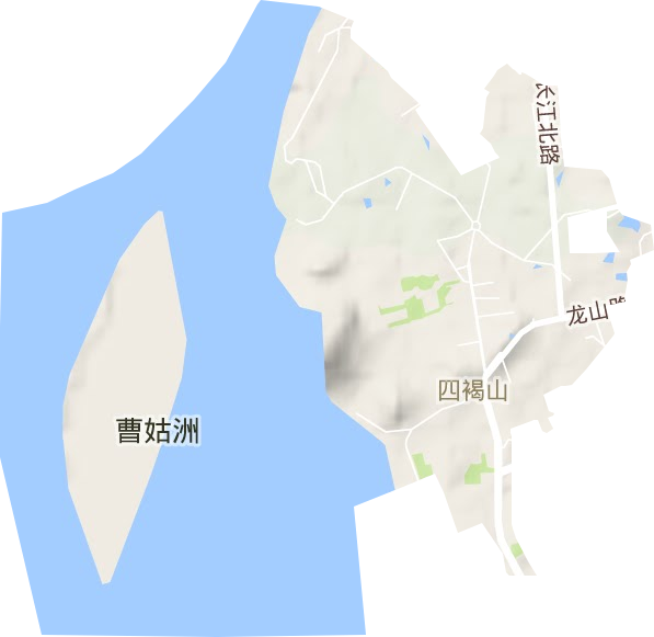 四褐山街道地形地图