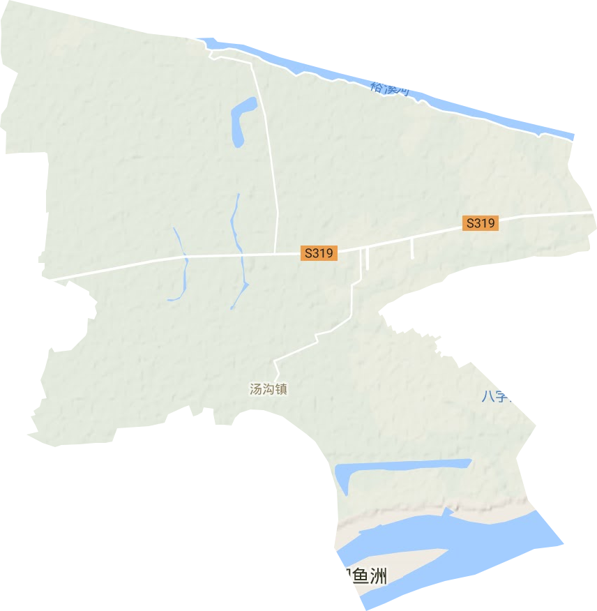 汤沟镇地形地图