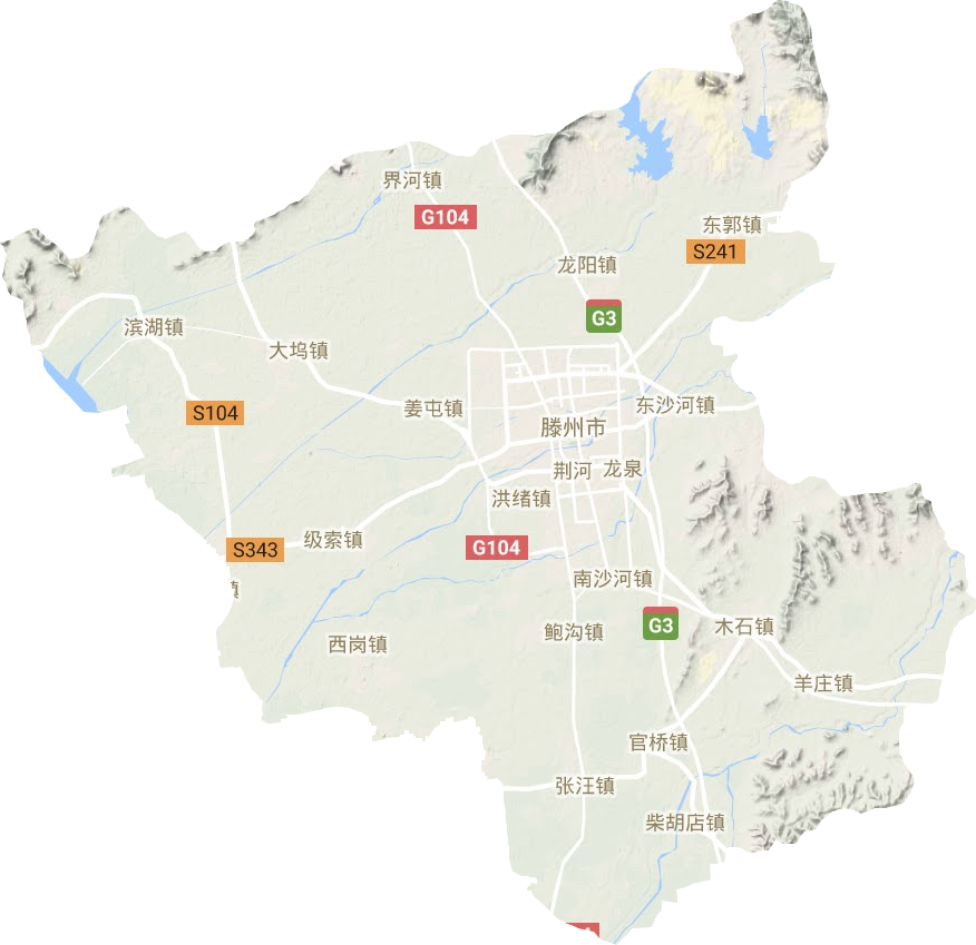 滕州市地形地图
