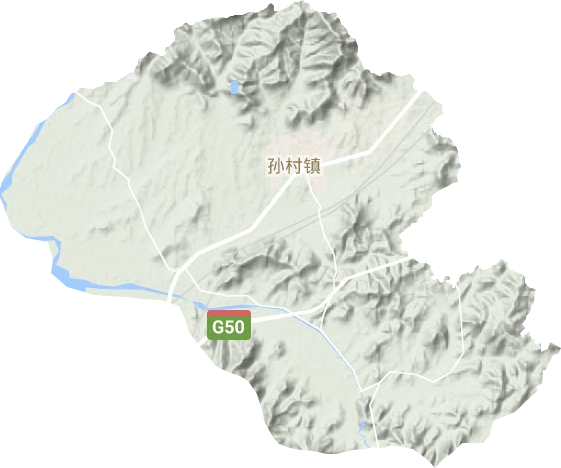 孙村镇地形地图