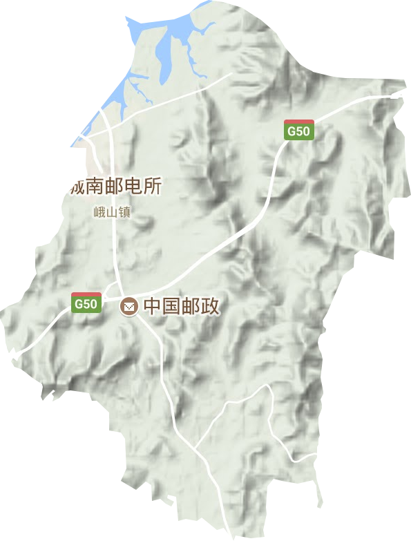 峨山镇地形地图