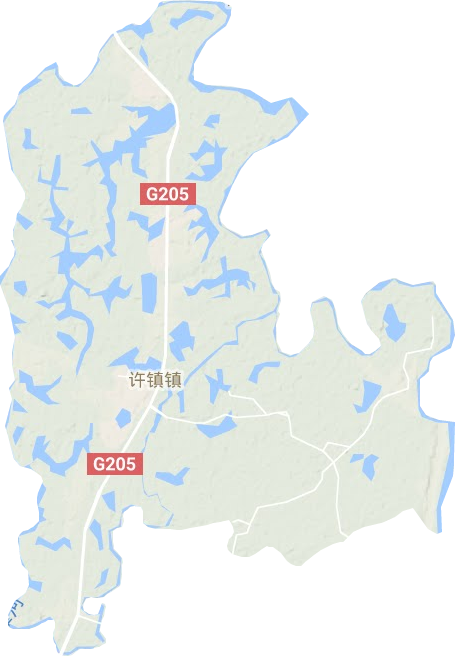 许镇镇地形地图