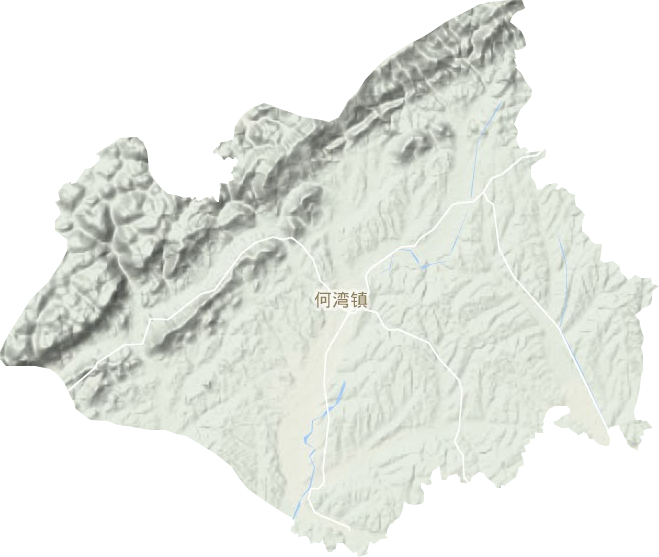 何湾镇地形地图