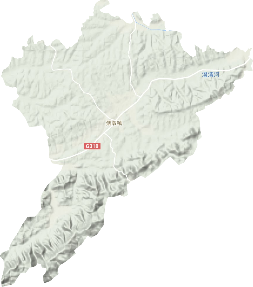 烟墩镇地形地图