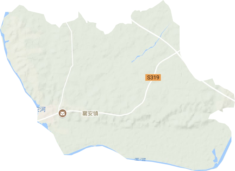 襄安镇地形地图