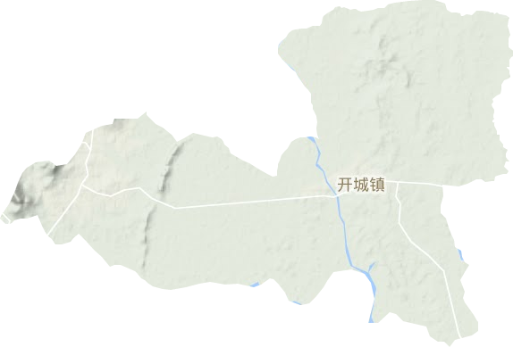 开城镇地形地图