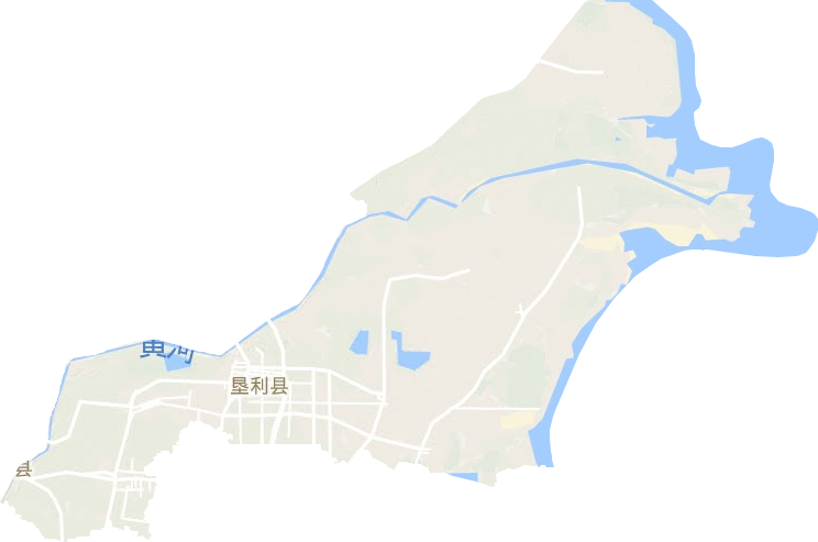 垦利区地形地图