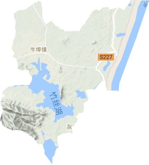 牛埠镇地形地图