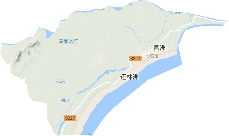 刘渡镇地形地图