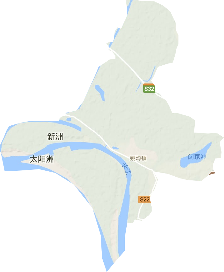 姚沟镇地形地图