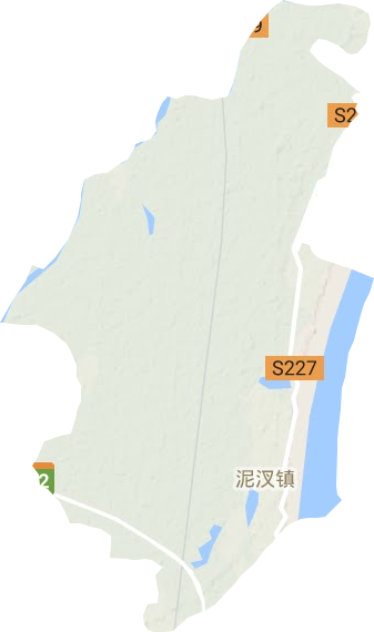 泥汊镇地形地图
