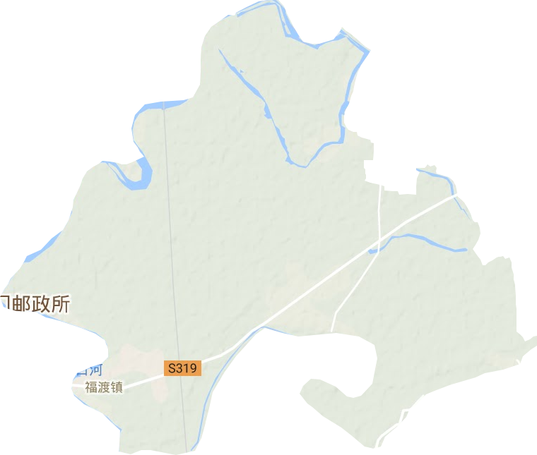 福渡镇地形地图