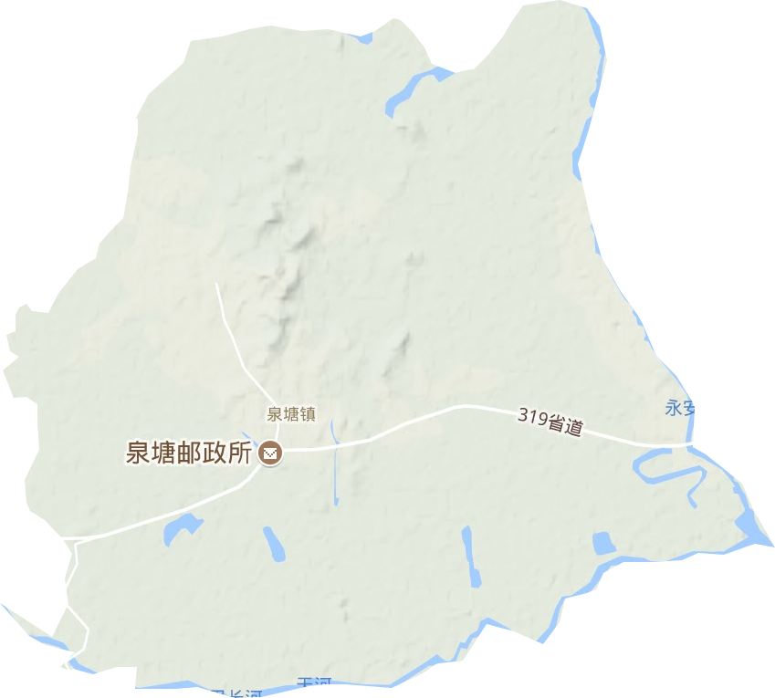 泉塘镇地形地图