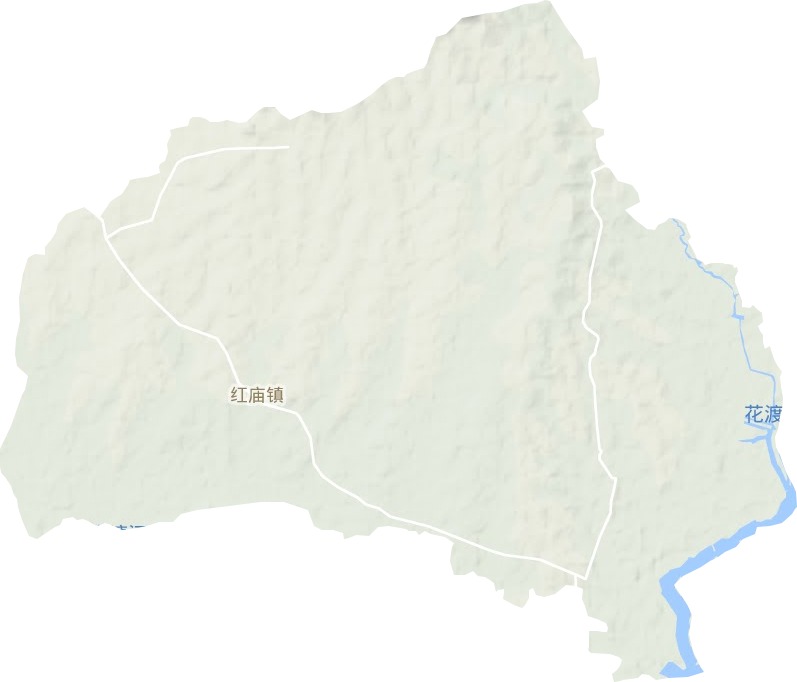 红庙镇地形地图