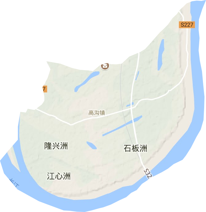 高沟镇地形地图